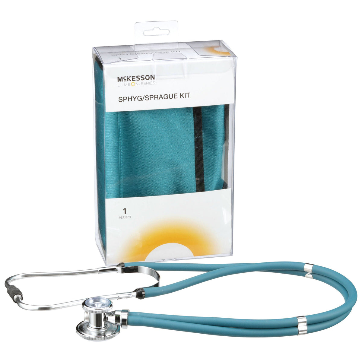 McKesson Lumeon™ Aneroid Sphygmomanometer/Sprague Kit, Teal - Diagnostic Instruments and Supplies>Blood Pressure>Cuff and...