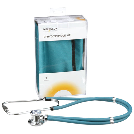 McKesson Lumeon™ Aneroid Sphygmomanometer/Sprague Kit, Teal - Diagnostic Instruments and Supplies>Blood Pressure>Cuff and...
