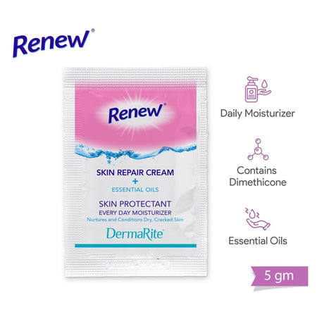 Renew Moisturizer 5 Gram Individual Packet-Skin Protectant Renew Skin Repair 5 Gram Individual Packet Scented Cream