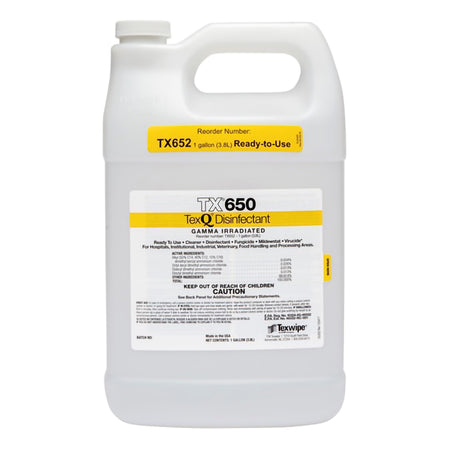 TexQ Surface Disinfectant Cleaner, 1 gal.-TexQ Surface Disinfectant Cleaner Quaternary Based Manual Pour Liquid 1 gal. Jug Unscented Sterile