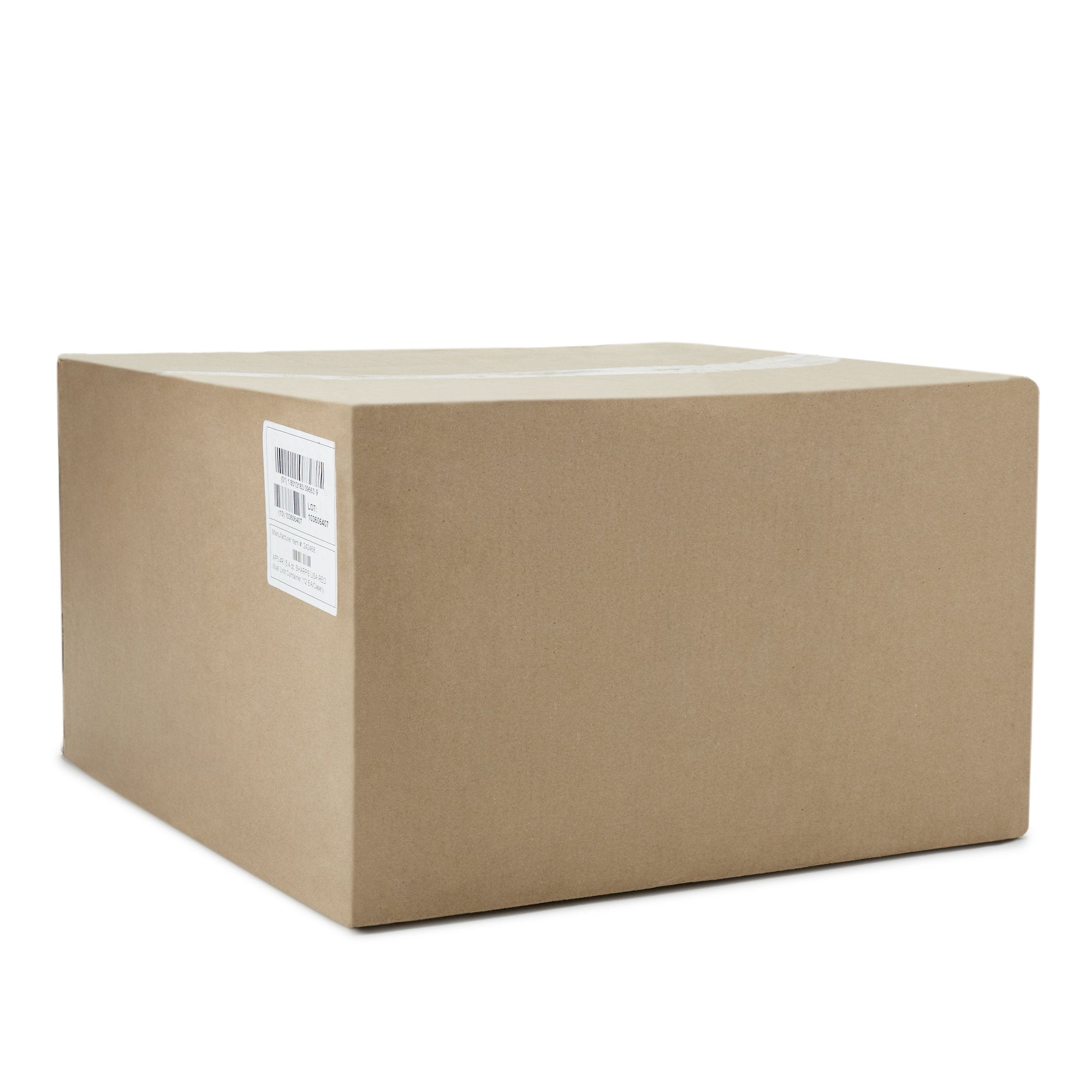 AP Line Biohazard Waste Container, 5.4 Quart, 12 x 4 x 10-4/5 Inch-Sharps Container AP Line Red Base 12 L X 4-1/2 W X 10-4/5 H Inch Horizontal Entry 1.35 Gallon
