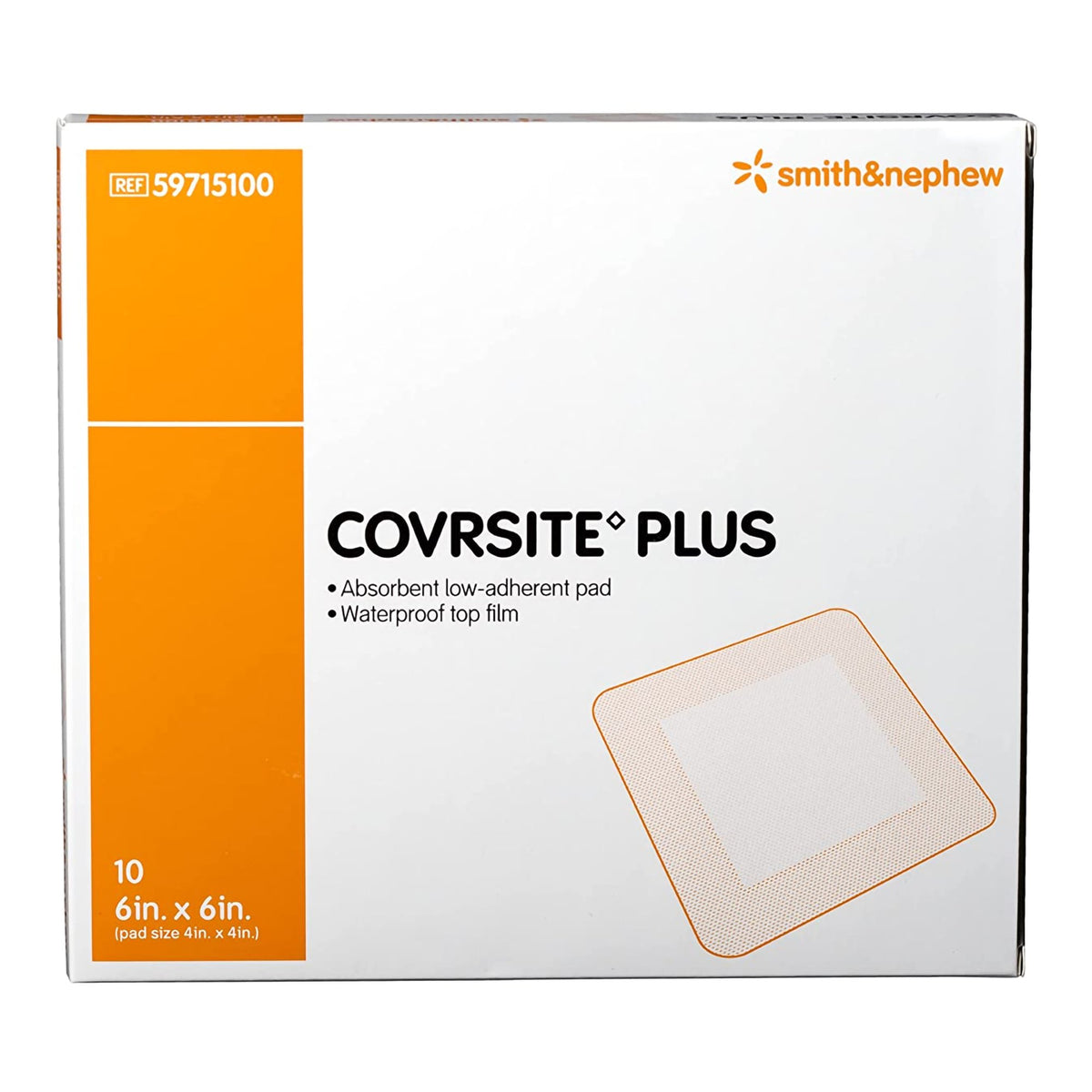Covrsite Plus Composite Dressing, 6 x 6 inch-Composite Dressing COVRSITE Plus 6 X 6 Inch Square NonSterile