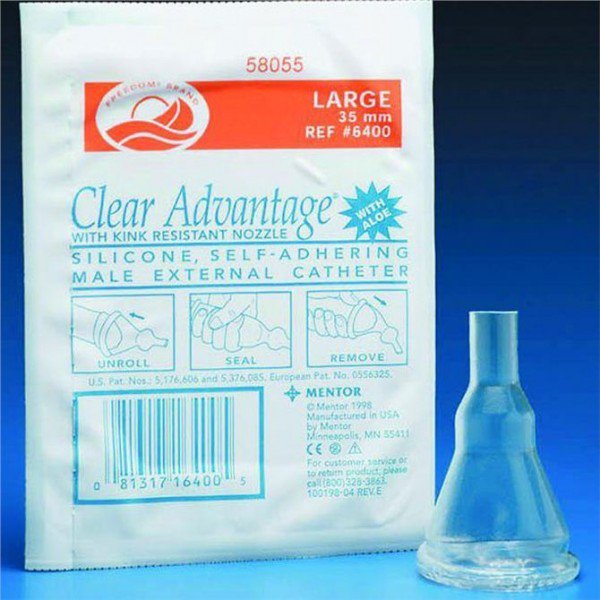 Coloplast Clear Advantage Male External Catheter, X-Large-Male External Catheter Clear Advantage Self-Adhesive Strip Silicone X-Large