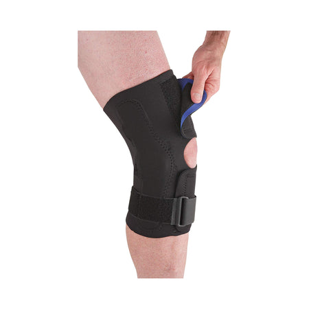 Ossur Wraparound / Open Patella Hinged Knee Support, Large-Knee Brace Ossur Large D-Ring / Hook and Loop Strap Closure 15 to 16 Inch Knee Circumference Left or Right Knee