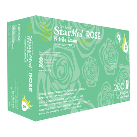 StarMed® Rose Nitrile Exam Glove, Small, Pink - Gloves>Exam Gloves - Harps USA Inc