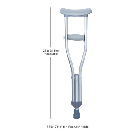 McKesson Underarm Crutches for Children 3'7" to 4' - Ambulatory Equipment>Mobility>Crutches>Underarm Support Crutches - Mc...