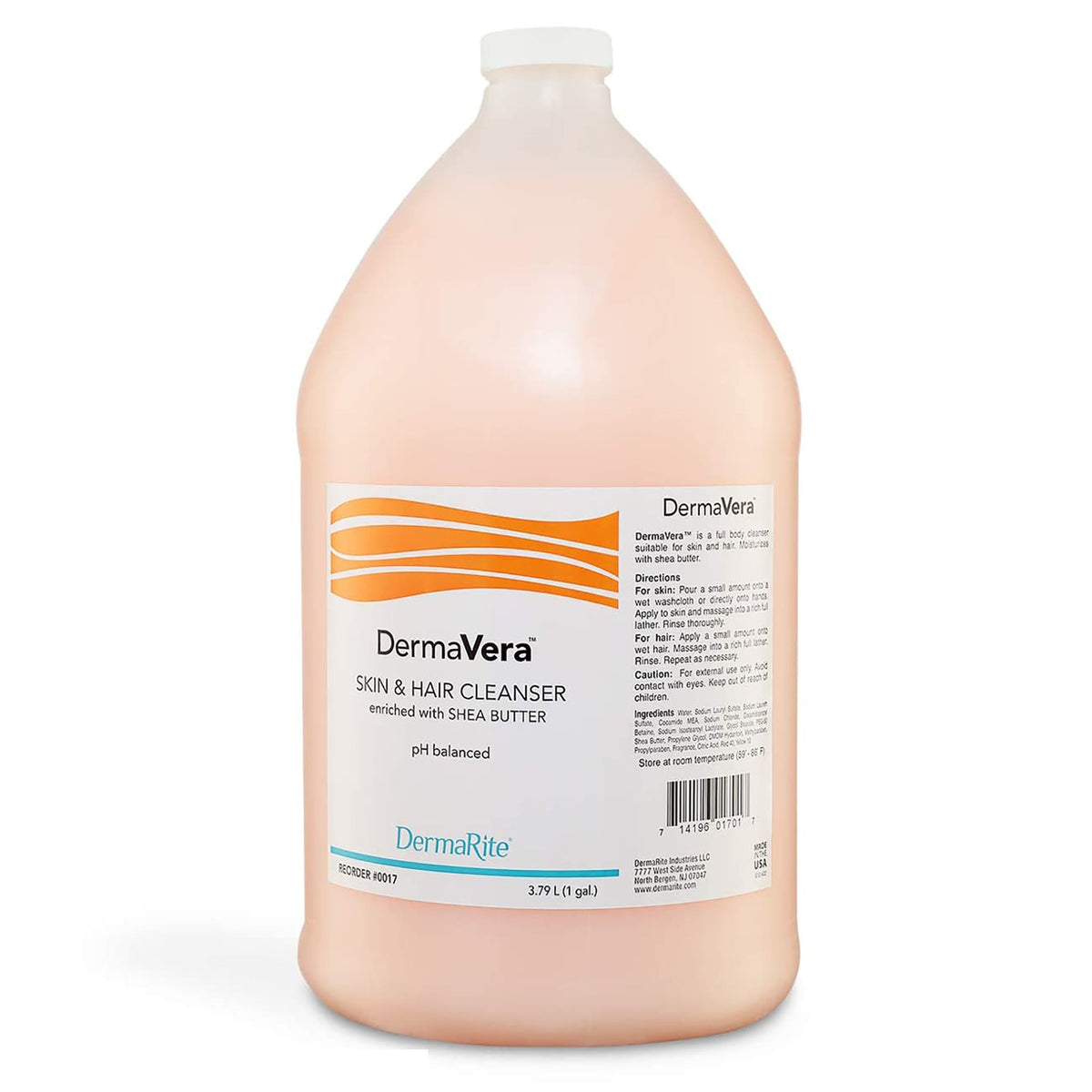 DermaVera Skin & Hair Cleanser, Scented, 1 gal. Jug-Shampoo and Body Wash DermaVera 1 gal. Jug Scented