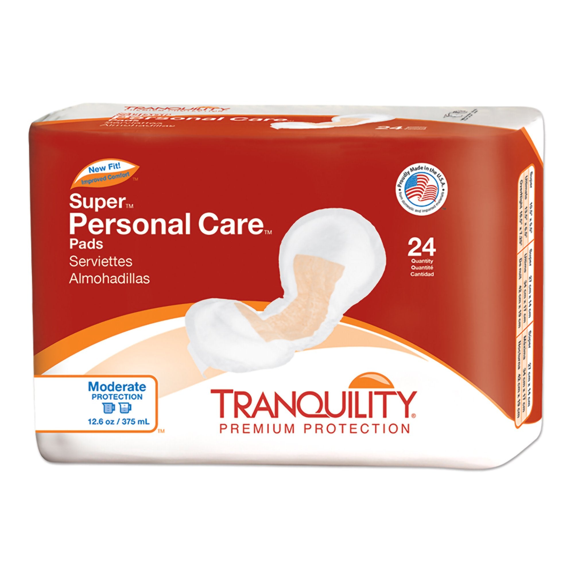 Tranquility Super Maximum Protection Bladder Control Pad, 10-Inch Length-Bladder Control Pad Tranquility Personal Care 5-1/2 X 10-1/2 Inch Heavy Absorbency Super Absorbent Core One Size Fits Most