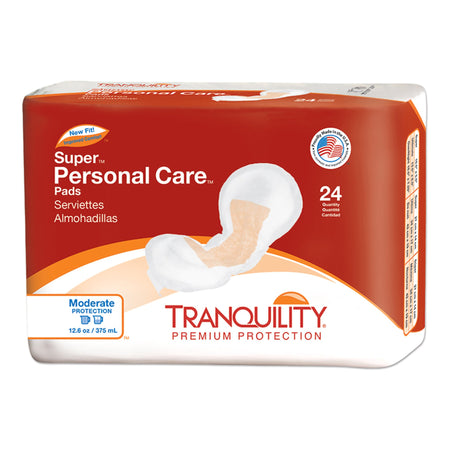 Tranquility Super Maximum Protection Bladder Control Pad, 10-Inch Length-Bladder Control Pad Tranquility Personal Care 5-1/2 X 10-1/2 Inch Heavy Absorbency Super Absorbent Core One Size Fits Most