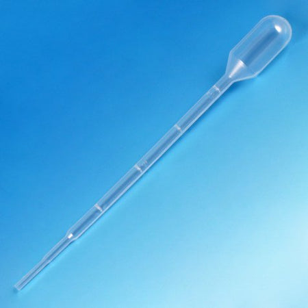 Globe Scientific Transfer Pipette, 3 mL, 2.2 mL Draw Volume-Globe Scientific Transfer Pipette 3 mL Graduated NonSterile