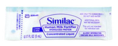 Similac Liquid Human Milk Fortifier-Human Milk Fortifier Similac Unflavored 5 mL Individual Packet Liquid Milk-Based Premature