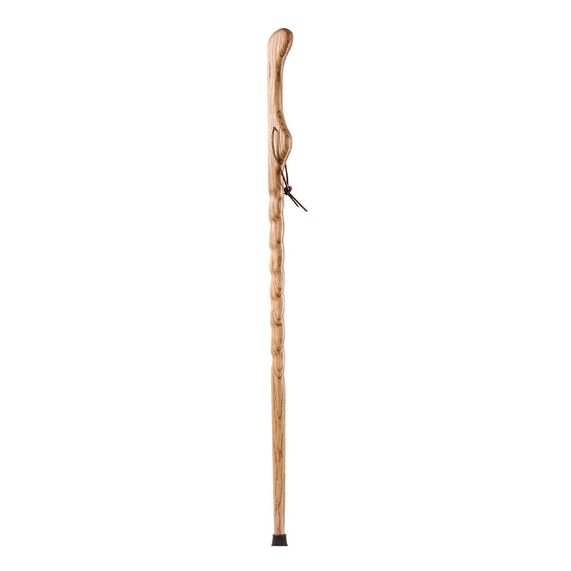 Brazos Twisted Oak Hitchhiker Handcrafted Walking Stick, 58-Inch, Tan-Walking Stick Brazos Twisted HitchHiker Wood 58 Inch Height Tan Oak