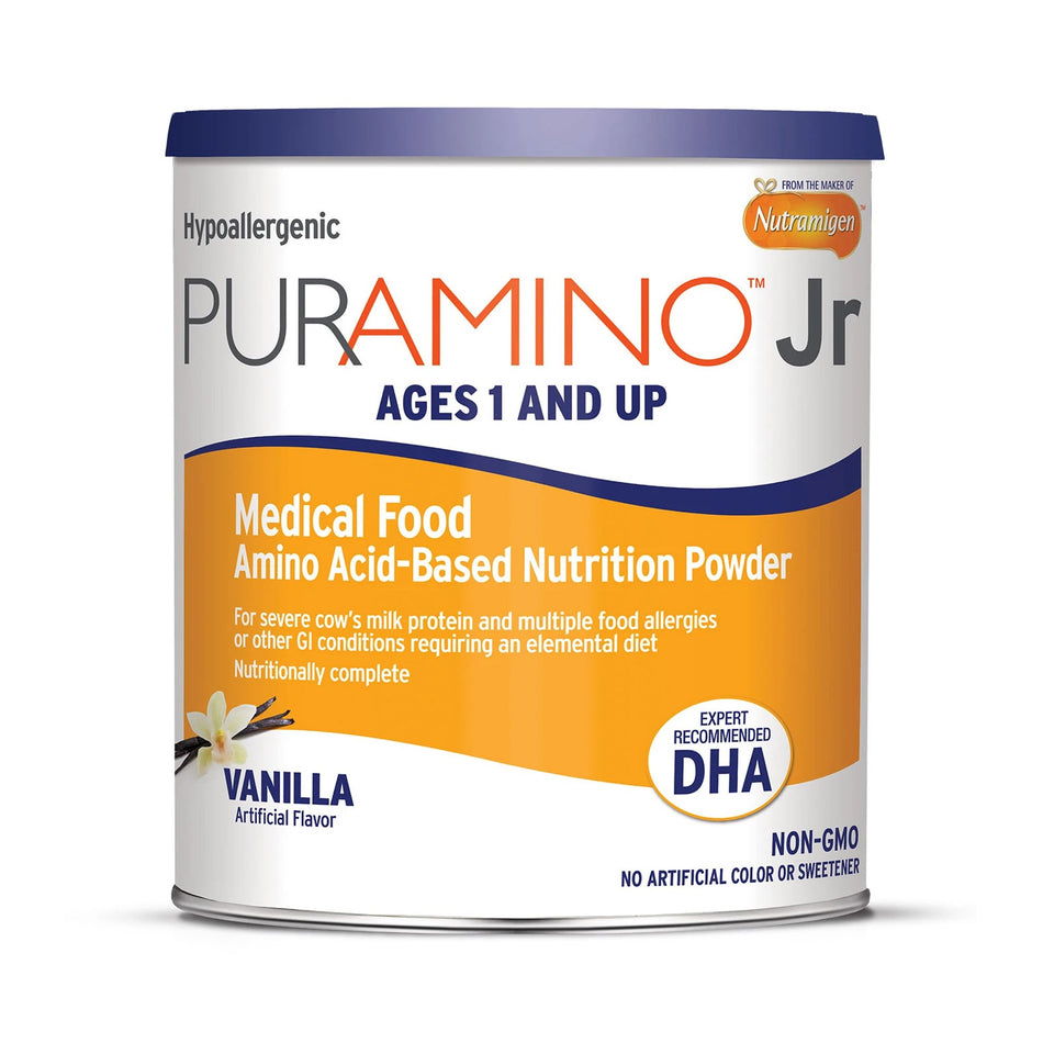 PurAmino� Jr Medical Food Amino Acid�Based Nutrition Powder, Vanilla, 14.1-ounce can-Pediatric Oral Supplement PurAmino� Jr Vanilla Flavor 14.1 oz. Can Powder Amino Acid Cow's Milk Allergy