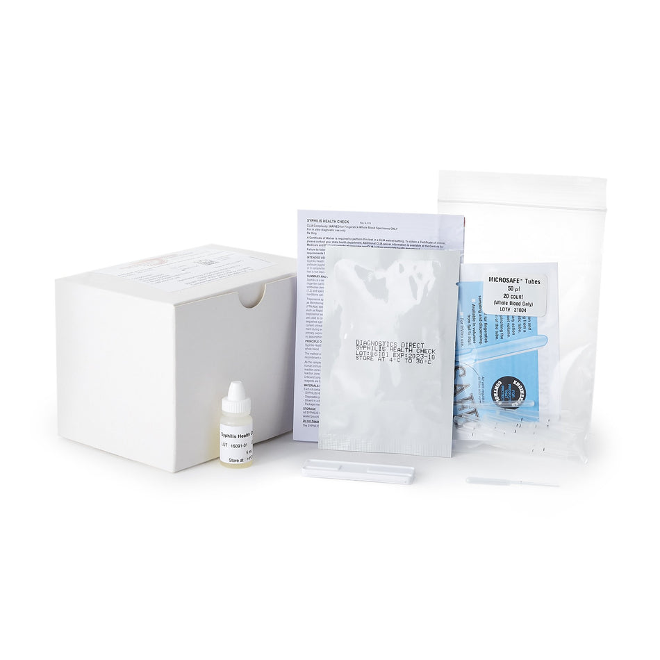 Syphilis Health Check Syphilis Screen Infectious Disease Immunoassay Sexual Health Test Kit-Sexual Health Test Kit Syphilis Health Check Syphilis Screen 20 Tests CLIA Waived Sample Dependent