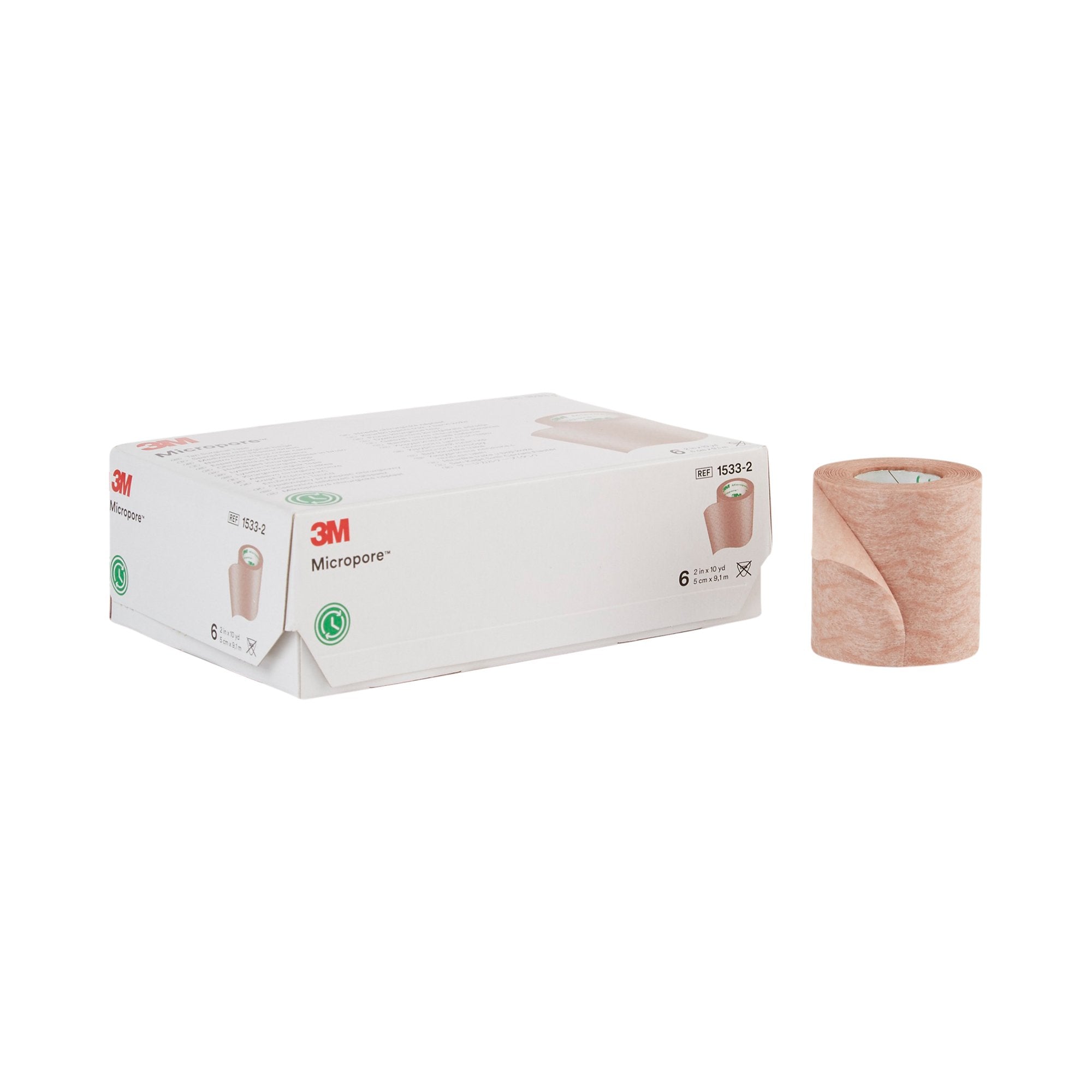 3M Micropore Paper Medical Tape, 2 Inch x 10 Yard, Tan-Medical Tape 3M Micropore Tan 2 Inch X 10 Yard Paper NonSterile