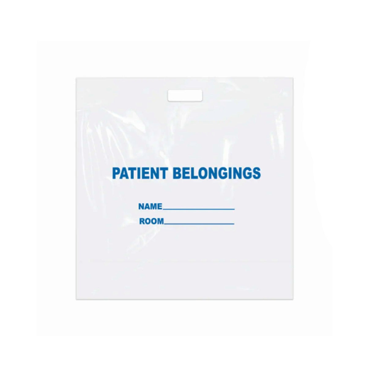 DawnMist Plastic Handle Patient Belonging Bags-Patient Belongings Bag DawnMist 18-1/2 X 20 Inch Polyethylene Snap Closure White