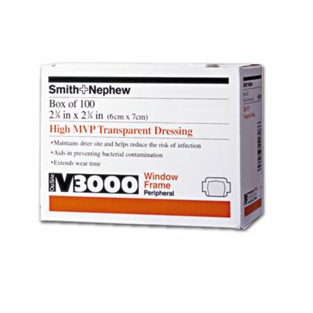 IV3000 1-Hand Delivery Moisture Responsive Catheter Dressing, 3 x 4 Inch-I.V. Dressing IV3000 REATIC Film 3-1/2 X 4-3/4 Inch Sterile
