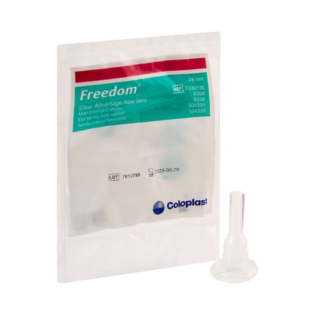 Coloplast Clear Advantage Male External Catheter, Medium-Male External Catheter Clear Advantage Self-Adhesive Strip Silicone Medium