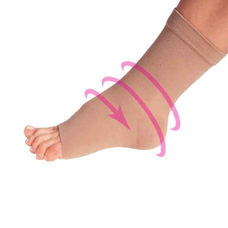 Compression Sleeve Pedi-Smart® Size 5 Beige Ankle