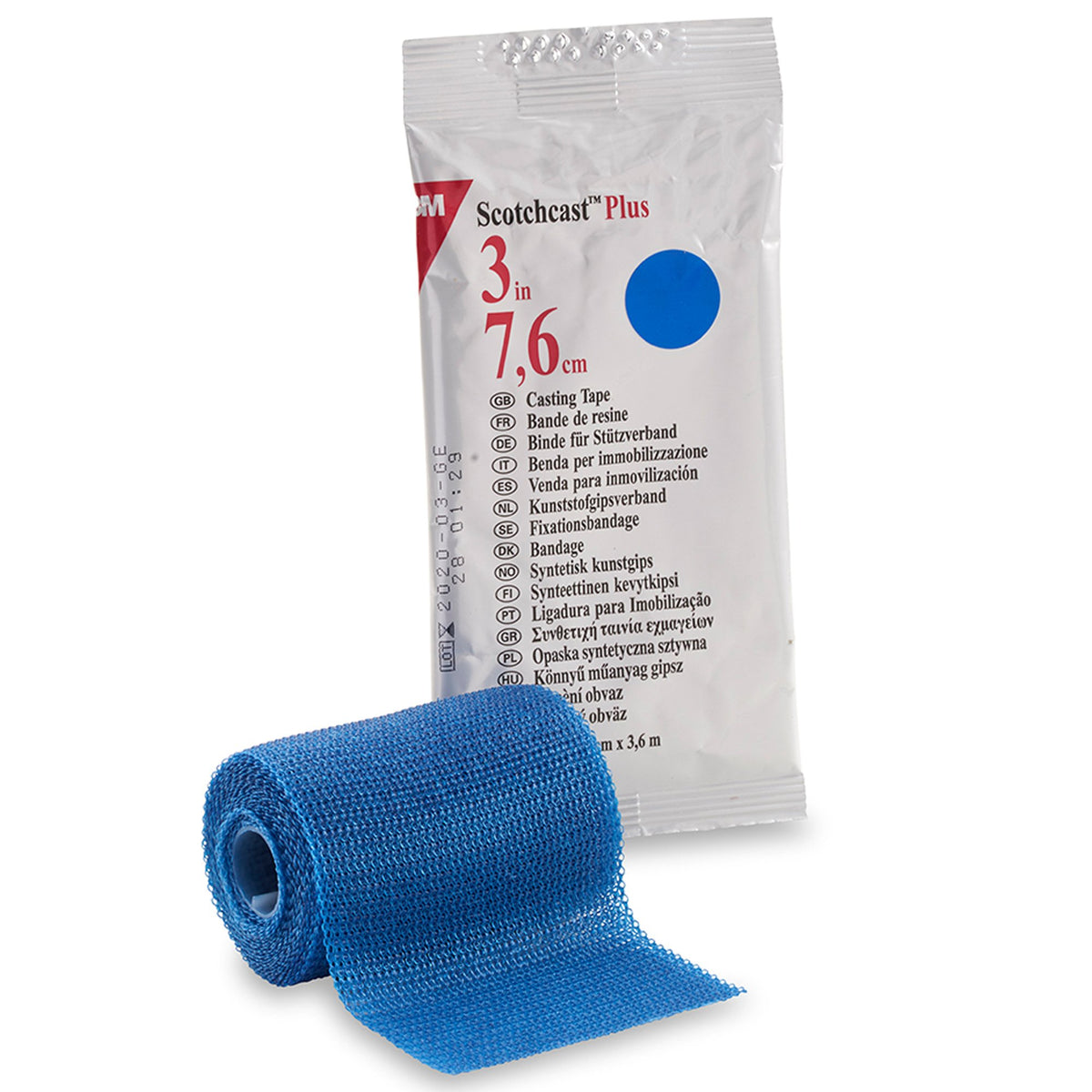 3M™ Scotchcast™ Plus Blue Cast Tape, 3 Inch x 4 Yard - Orthopedic>Casting>Cast and Splint Materials - Solventum Corporation