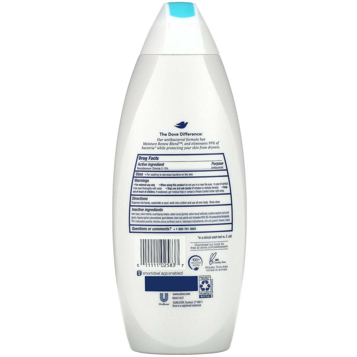 Antibacterial Body Wash Dove® Care and Protect Liquid 22 oz. Bottle Scented - Personal Hygiene>Skin Care>Soaps - Dot Foods