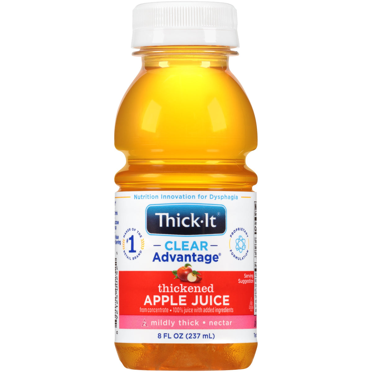 Thick-It Clear Advantage Nectar Consistency Apple Thickened Beverage, 8 oz. Bottle-Thickened Beverage Thick-It Clear Advantage 8 oz. Bottle Apple Flavor Liquid IDDSI Level 2 Mildly Thick