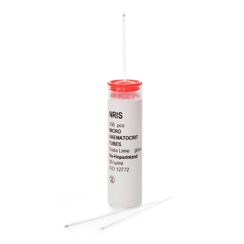 McKesson Capillary Blood Collection Tube, 75 L, 1.1 x 75 mm-McKesson Capillary Blood Collection Tube Sodium Heparin Additive 75 L Without Closure Glass Tube