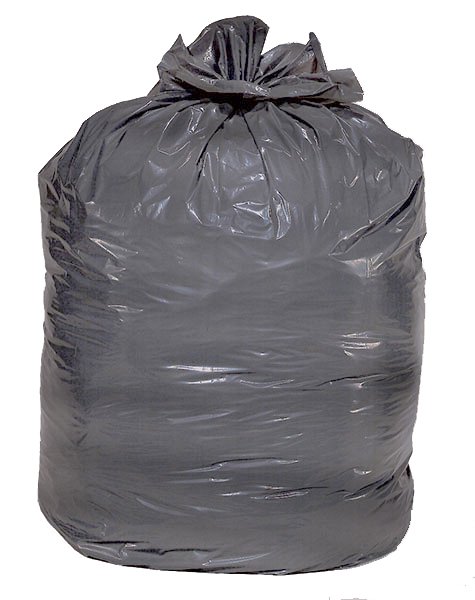 Colonial Bag Extra Heavy Duty Super Hex Trash Bag, Gray, 56 gal.-Trash Bag Colonial Bag Super Hex 56 gal. Gray LLDPE 1 mil 43 X 47 Inch X-Seal Bottom Coreless Roll