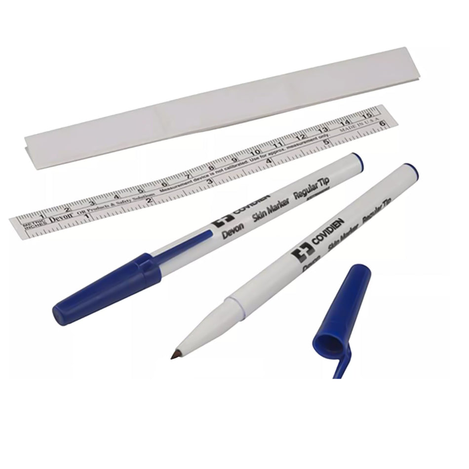 Devon Surgical Skin Marker-Skin Marker with Ruler Devon Gentian Violet Ink Sterile Full Size Fine Tip
