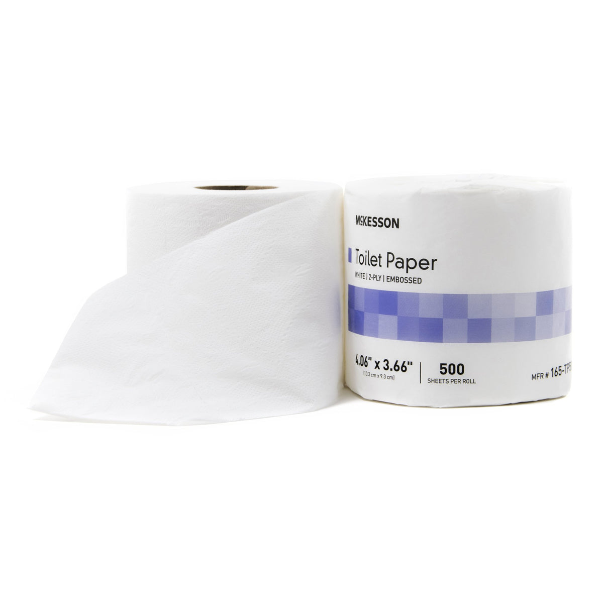 McKesson Toilet Tissue-Toilet Tissue McKesson White 2-Ply Standard Size Cored Roll 500 Sheets 3-3/5 X 4 Inch
