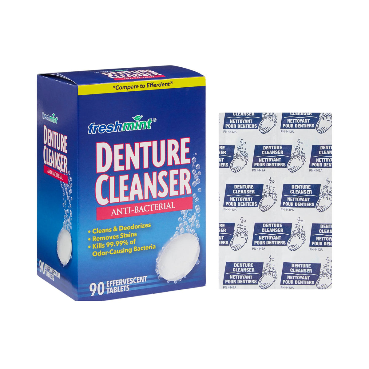 freshmint Denture Cleanser Anti-Bacterial Tablets-Denture Cleaner Freshmint Mint Flavor