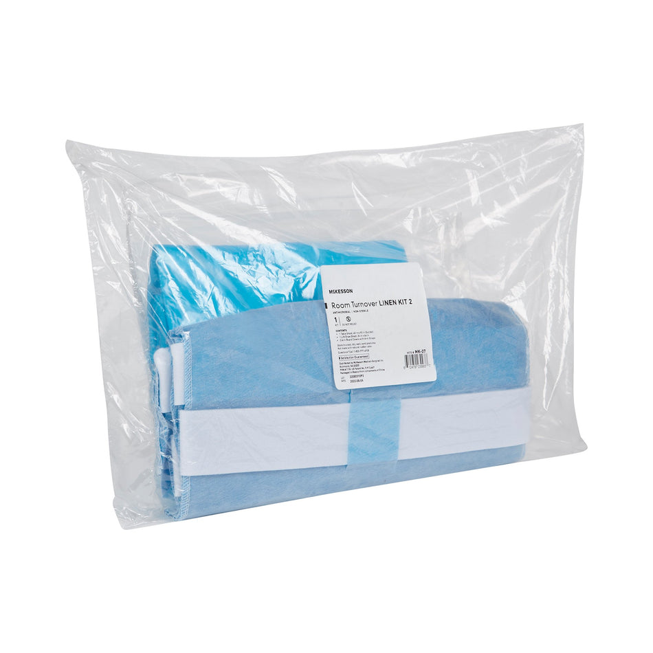 McKesson Room Turnover Kit – Arm Board Covers, Table Sheet and Lift/Draw Sheet - Housekeeping>Fluid Management>Spill Kits...