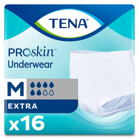 Tena ProSkin Extra Absorbent Underwear, Medium-Unisex Adult Absorbent Underwear TENA ProSkin Extra Pull On with Tear Away Seams Medium Disposable Moderate Absorbency