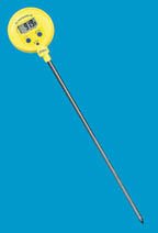 Fisher Scientific Digital Laboratory Thermometer-Digital Water-Resistant Thermometer Fisherbrand Traceable Fahrenheit / Celsius -58 to +572F (-50 to +300C) Stainless Steel Probe Free-standing Battery Operated