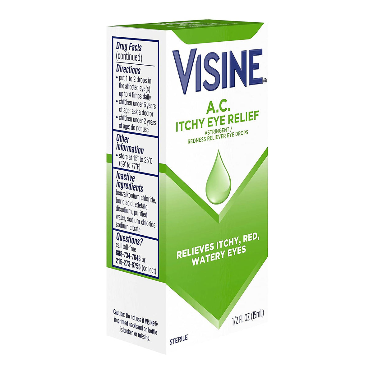 Visine AC Ultra Itchy Eye Relief Drops-Irritated Eye Relief Visine AC 0.5 oz. Eye Drops