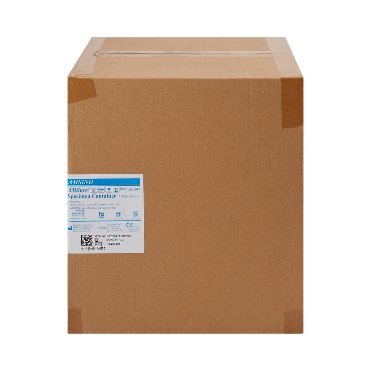 AMSure Specimen Container, 120 mL-Specimen Container AMSure 120 mL (4 oz.) Screw Cap Patient Information Sterile