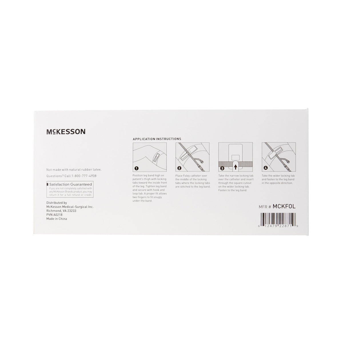 McKesson Foley Catheter Holder Leg Strap With Dual-Locking Tabs, 2 x 24 Inch-"Leg Strap McKesson 2 X 24 Inch Length, Dual-Locking Tabs, Stretch Material, Hook and Loop Closure, Nonsterile"