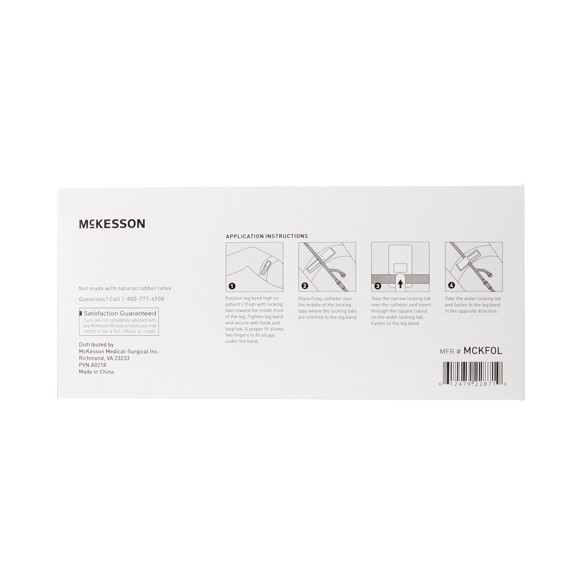 McKesson Foley Catheter Holder Leg Strap With Dual-Locking Tabs, 2 x 24 Inch-"Leg Strap McKesson 2 X 24 Inch Length, Dual-Locking Tabs, Stretch Material, Hook and Loop Closure, Nonsterile"