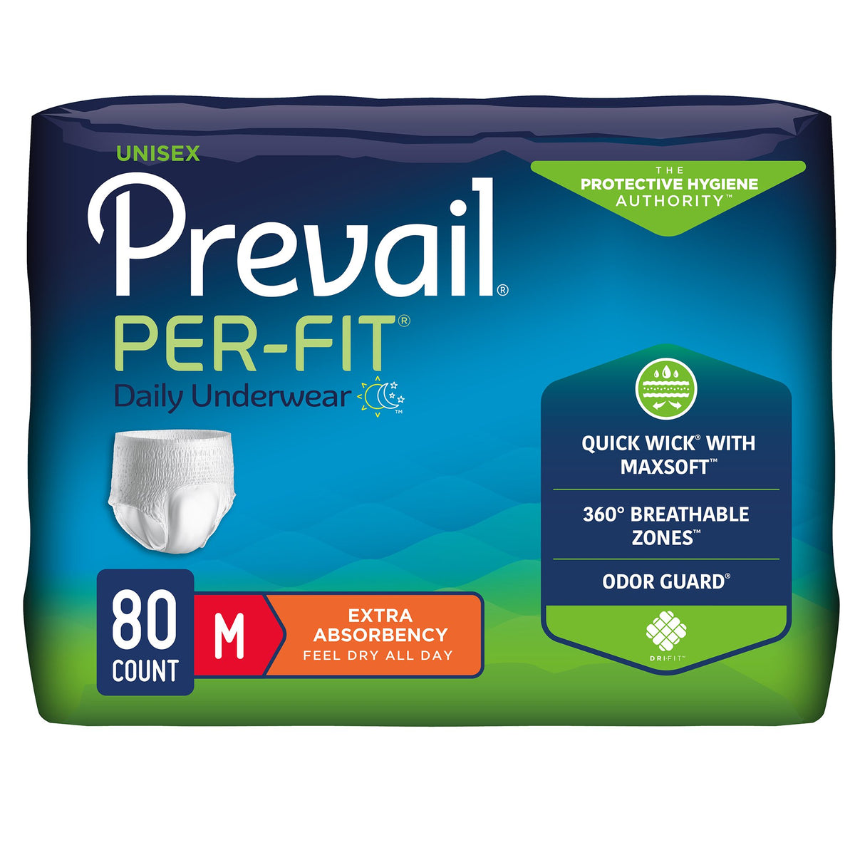 Prevail® Per-Fit® Extra Absorbent Underwear, Medium - Incontinence>Adult Briefs and Protective Undergarments - First Quali...