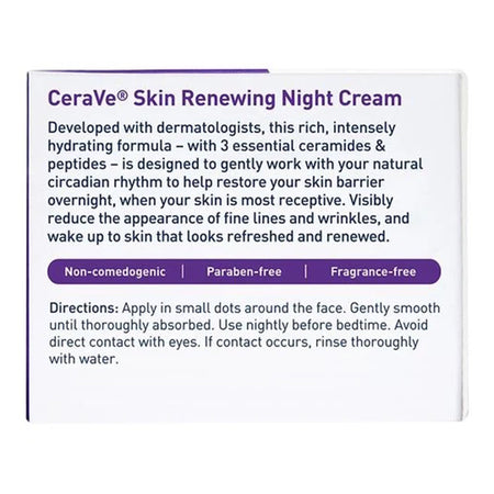 CeraVe® Skin Renewing Night Cream Peptide Complex, 48-gram Jar - Personal Hygiene>Skin Care>Moisturizers - Loreal USA
