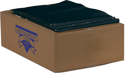 Colonial Bag 2X Heavy Duty Trash Bag, Black, 33 gal., 1.35 mil-Trash Bag Colonial Bag 33 gal. Black LLDPE 1.35 mil 33 X 40 Inch X-Seal Bottom Flat Pack