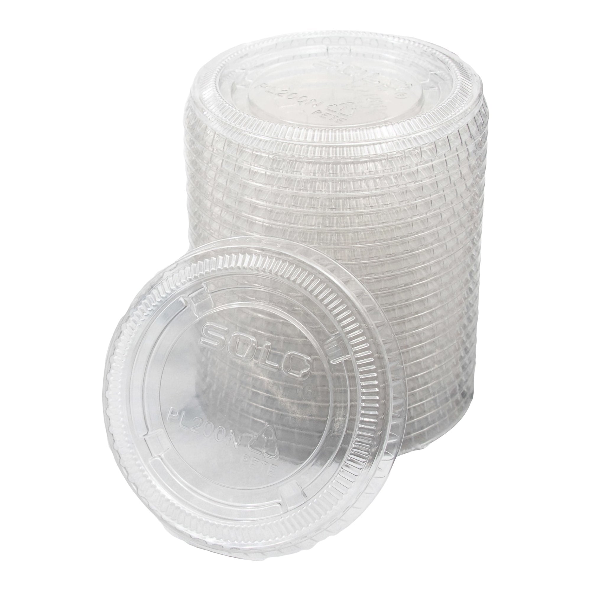 Dart Solo Lid for Portion Container-Souffle Cup Lid Dart Solo Clear Plastic Disposable
