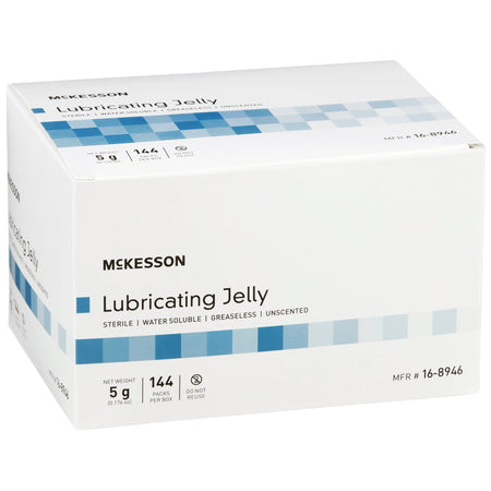 McKesson Lubricating Jelly, 5-gram Packet-Lubricating Jelly McKesson 5 Gram Individual Packet Sterile