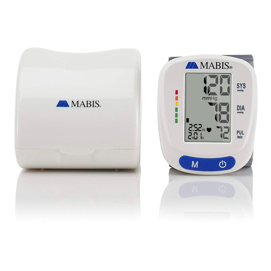Mabis Digital Wrist Blood Pressure Monitor-Digital Blood Pressure Monitor MABIS Adult Cuff Cloth Fabric Cuff 5.3 to 8.5 inches Mobile