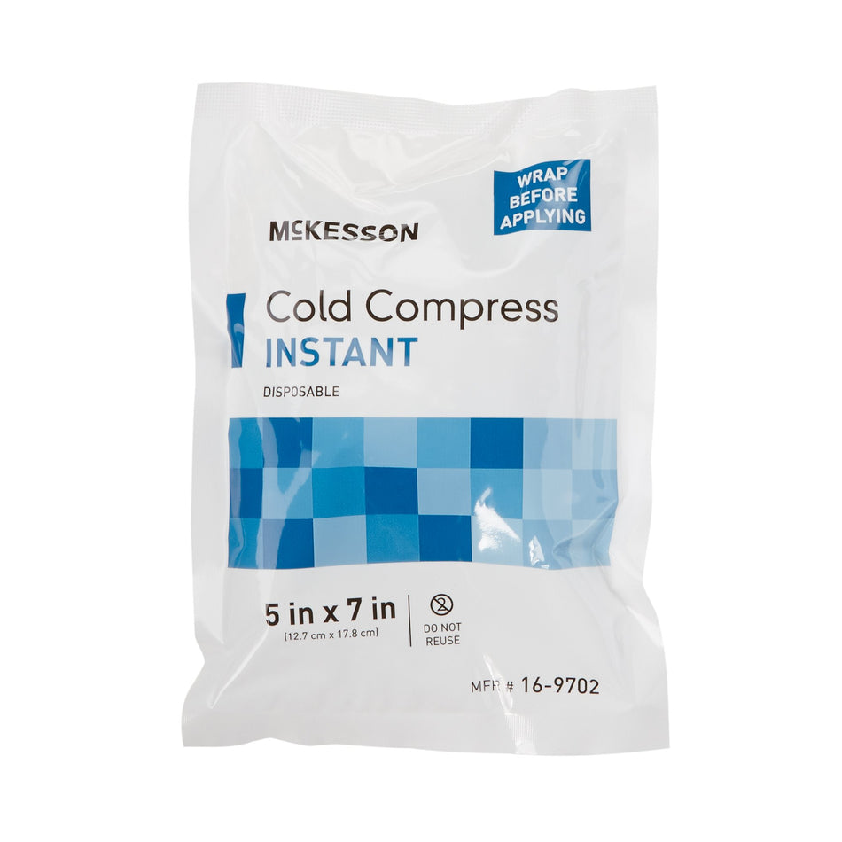 McKesson Instant Cold Pack, 5 x 7 Inch-Instant Cold Pack McKesson General Purpose 5 X 7 Inch Plastic / Calcium Ammonium Nitrate / Water Disposable