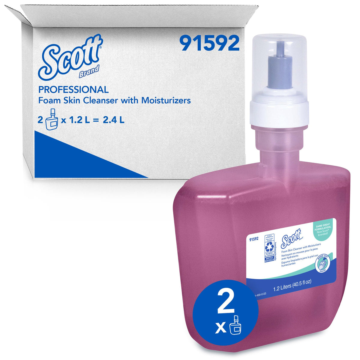 Kleenex Soap 1200 mL Dispenser Refill Bottle-"Soap Scott Pro Foaming 1,200 mL Dispenser Refill Bottle Floral Scent"