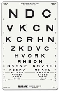 Eye Chart Good-Lite® 10 Foot Distance Acuity Test - Diagnostic Instruments and Supplies>Optometry>Exam Charts - Good-Lite