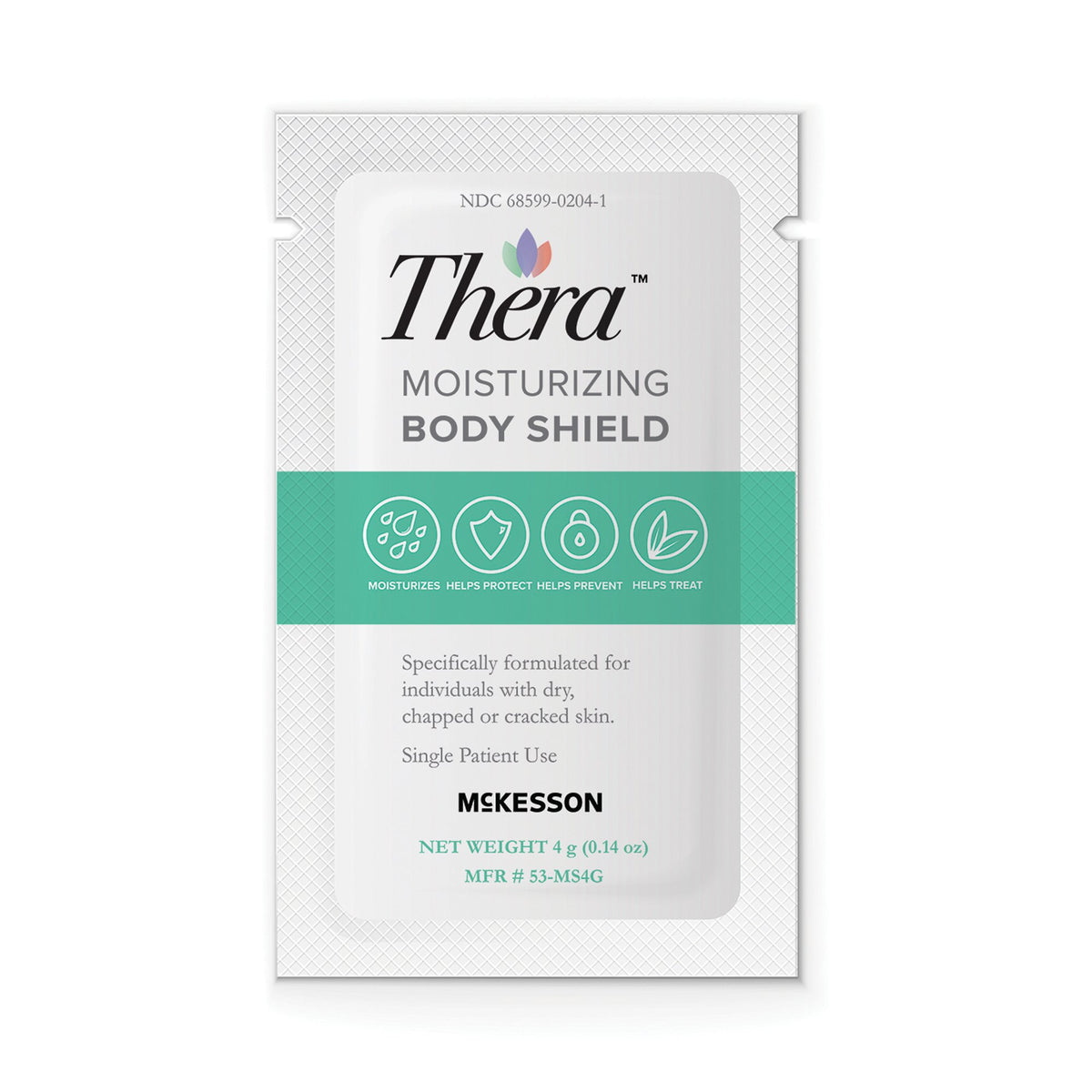 McKesson Thera Moisturizing Body Shield, Individual Packets-Skin Protectant Thera Moisturizing Body Shield 4 Gram Individual Packet Scented Cream