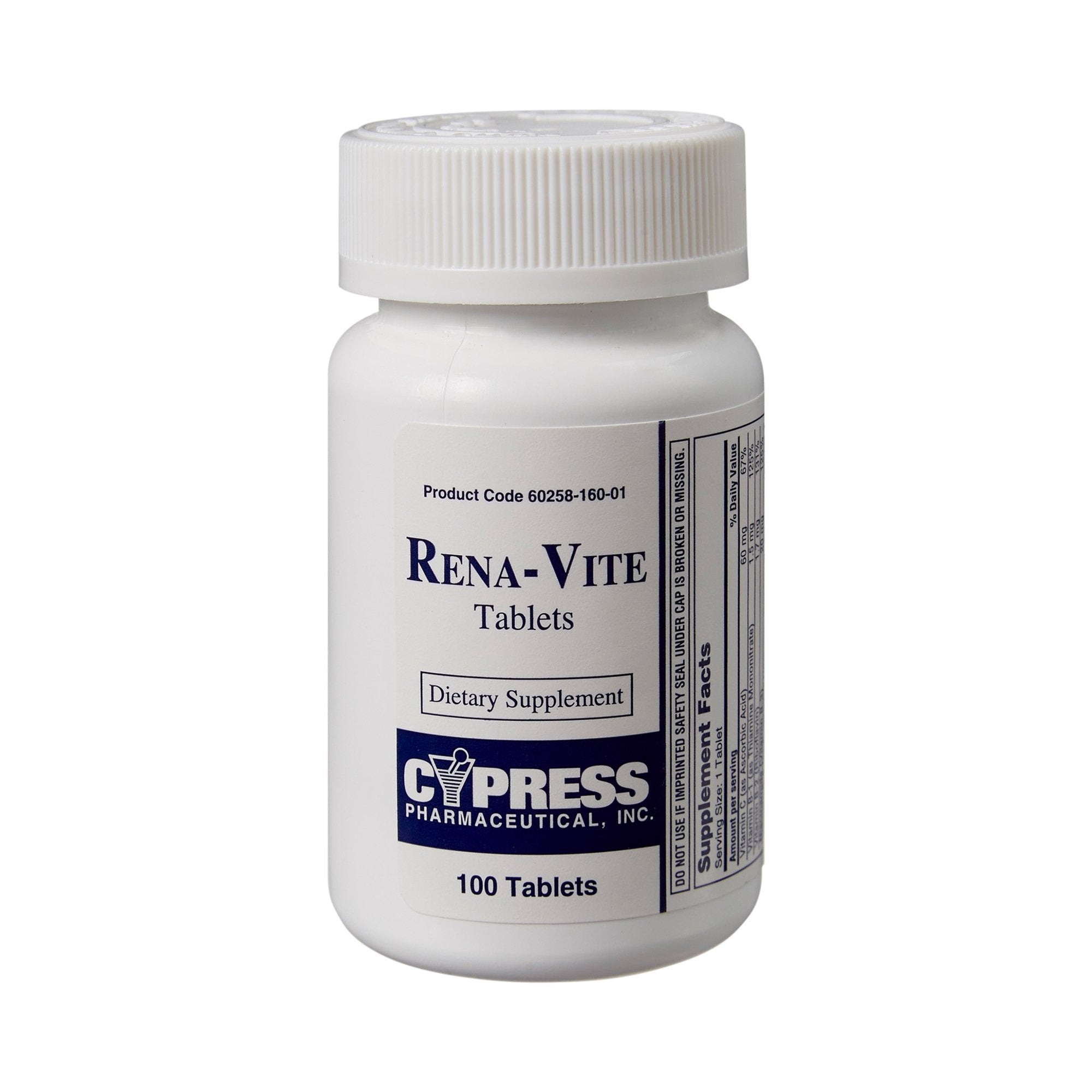 Rena-Vite Multivitamin Supplement - Pharmaceuticals>Over the Counter>Nonprescription Vitamins and Minerals - Cypress Pharm...