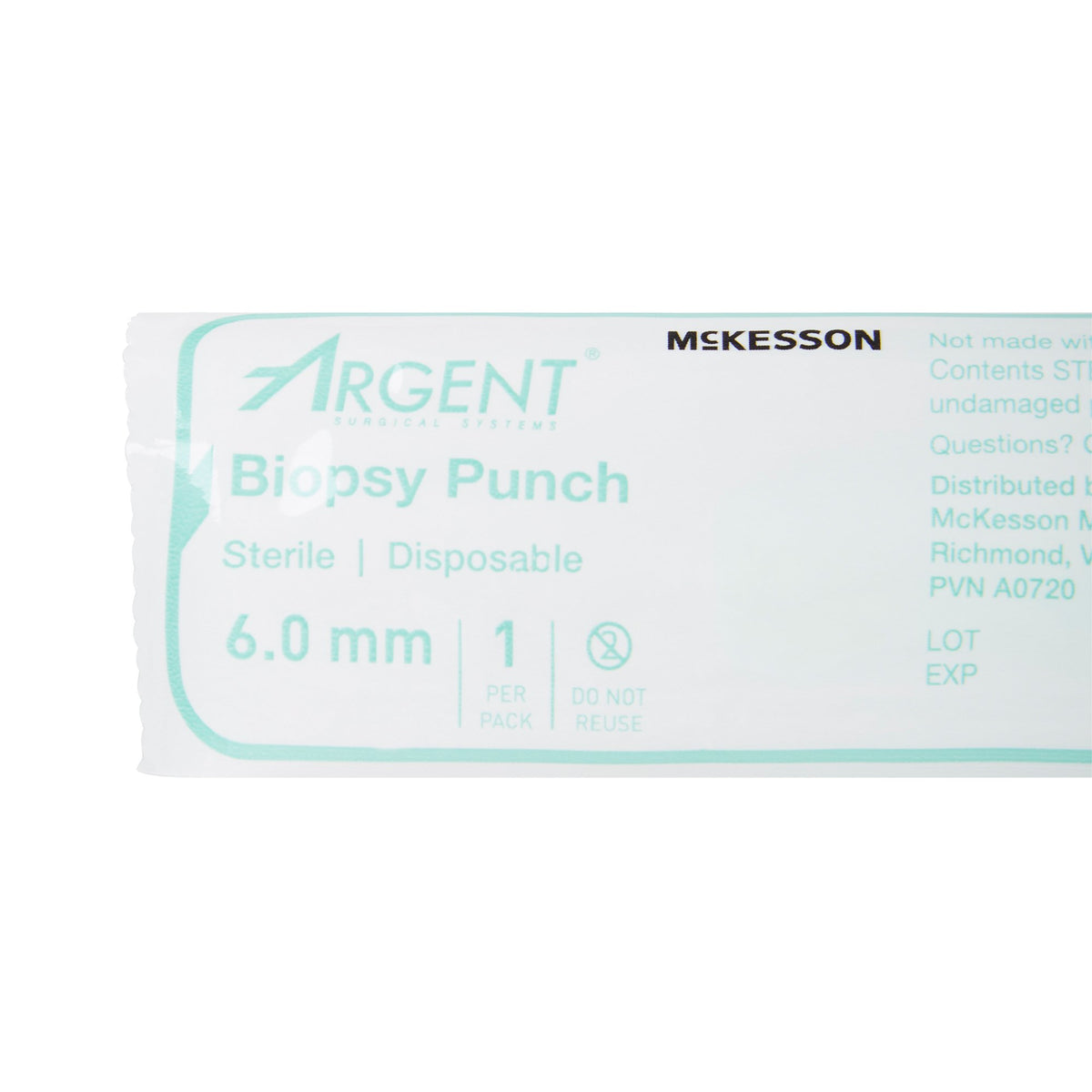McKesson Argent Disposable Biopsy Punches, 6.0 mm-Biopsy Punch McKesson Argent Dermal 6 mm